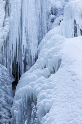 A frozen waterfall